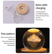 Load image into Gallery viewer, Luminous Crystal Ball Galaxy Night Light Decoration 3D Laser Carved - Earth