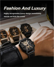 Load image into Gallery viewer, POEDAGAR Luxury Wristwatches Chronograph Leather Quartz Men's Watches - Black Silver