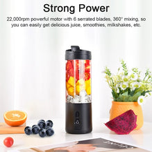 Load image into Gallery viewer, Portable Blender Cup USB Electric Fruit Juicer Rechargeable for Outdoor Sports Travel Camping - White