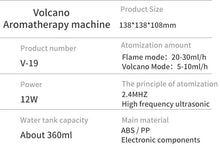Load image into Gallery viewer, Flame aromatherapy machine Humidifier Fire Blue Dual Color Remote Co
