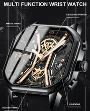 Load image into Gallery viewer, POEDAGAR Luxury Wristwatches Chronograph Leather Quartz Men's Watches - Silver
