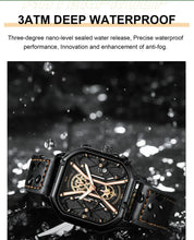 Load image into Gallery viewer, POEDAGAR Luxury Wristwatches Chronograph Leather Quartz Men's Watches - Silver
