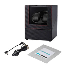 Load image into Gallery viewer, Carbon Fiber Watch Winders For Automatic Watches Usb Power Double
