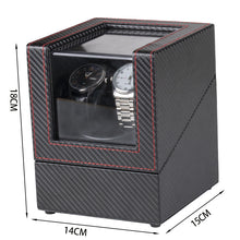 Load image into Gallery viewer, Carbon Fiber Watch Winders For Automatic Watches Usb Power Double
