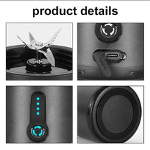 Load image into Gallery viewer, Portable Blender Cup USB Electric Fruit Juicer Rechargeable for Outdoor Sports Travel Camping - White

