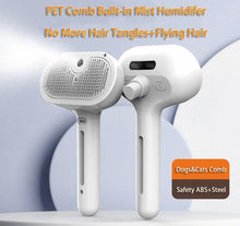 Load image into Gallery viewer, Dog/Cat Comb Self Cleaning Pets Hair Remover Brush with Comb Built-in Mist Humidifier
