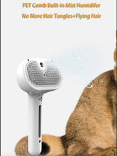 Load image into Gallery viewer, Dog/Cat Comb Self Cleaning Pets Hair Remover Brush with Comb Built-in Mist Humidifier
