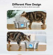 Load image into Gallery viewer, 3.2L Stainless Cat Water Fountain With Water Level Window
